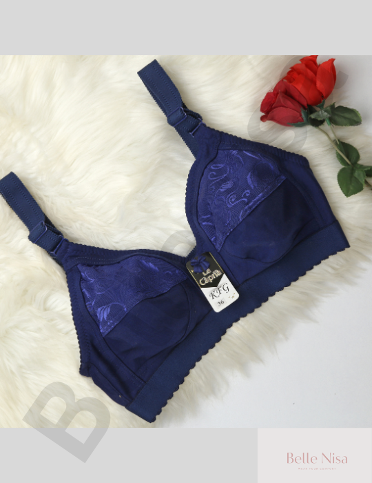BelleNisa Wireless Lace Bra – Comfortable Non-Padded Bra for Everyday Wear